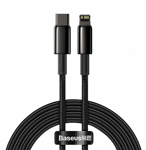 Baseus Tungsten Gold Fast Charging Data Cable Type-C to Lightning (iP) PD 20W 2m